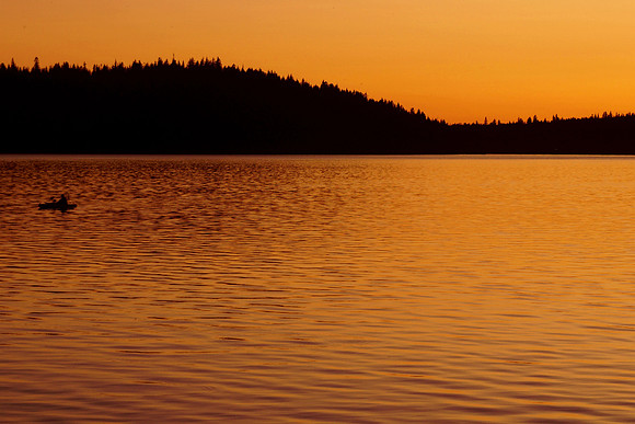 Sunset on Paulina Lake