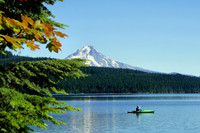 Paddling alongside Magnificent Mt Hood